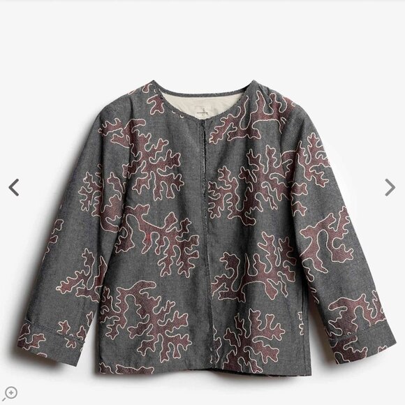 Embroidered Crew Neck Jacket - Picture 4 of 13